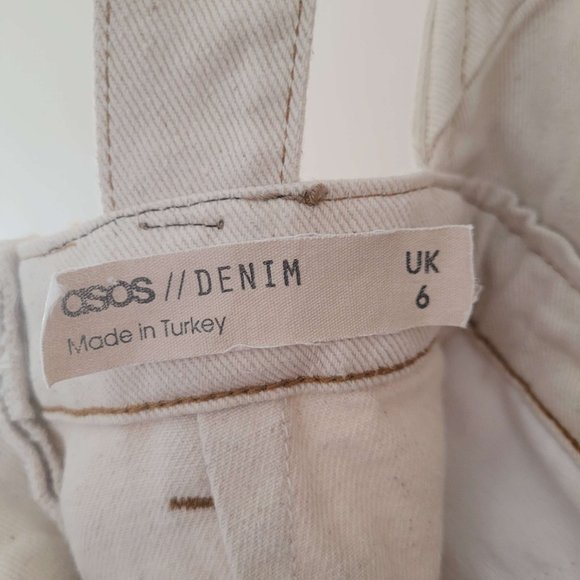 ASOS DESIGN Denim Jumpsuit in Stone - Picture 5 of 6